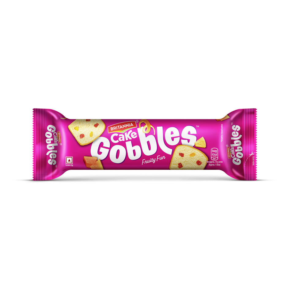 Britannia Gobbles Bar Cake - Fruity Fun Combo 