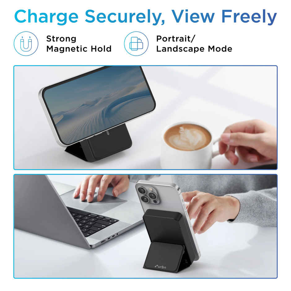 URBN 10000 mAh Stand Magsafe Power Bank (Black)