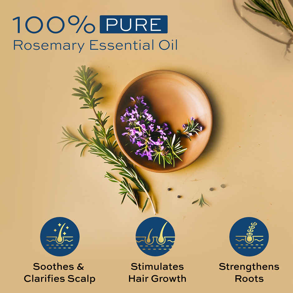 Parachute Advansed Rosemary Essential Oil | 100% Pure | for Thick & Voluminous Hair