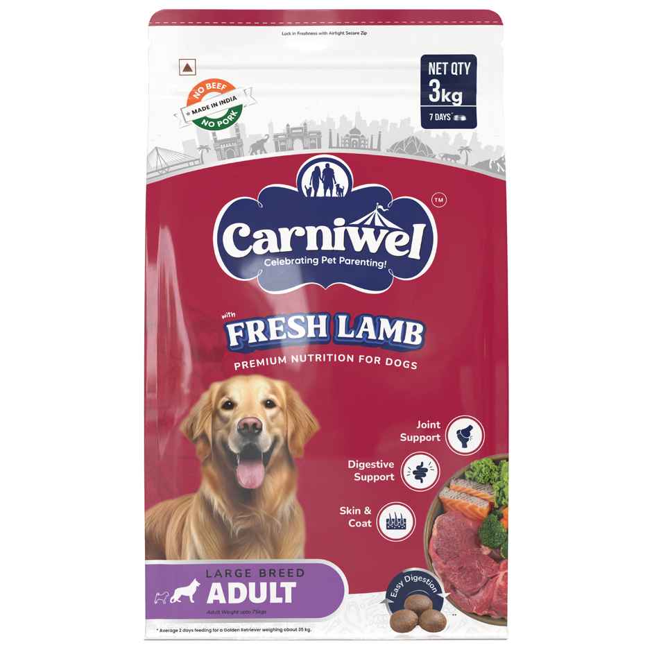 Carniwel Fresh Lamb Dry Dog Food For Large Breed | Adult