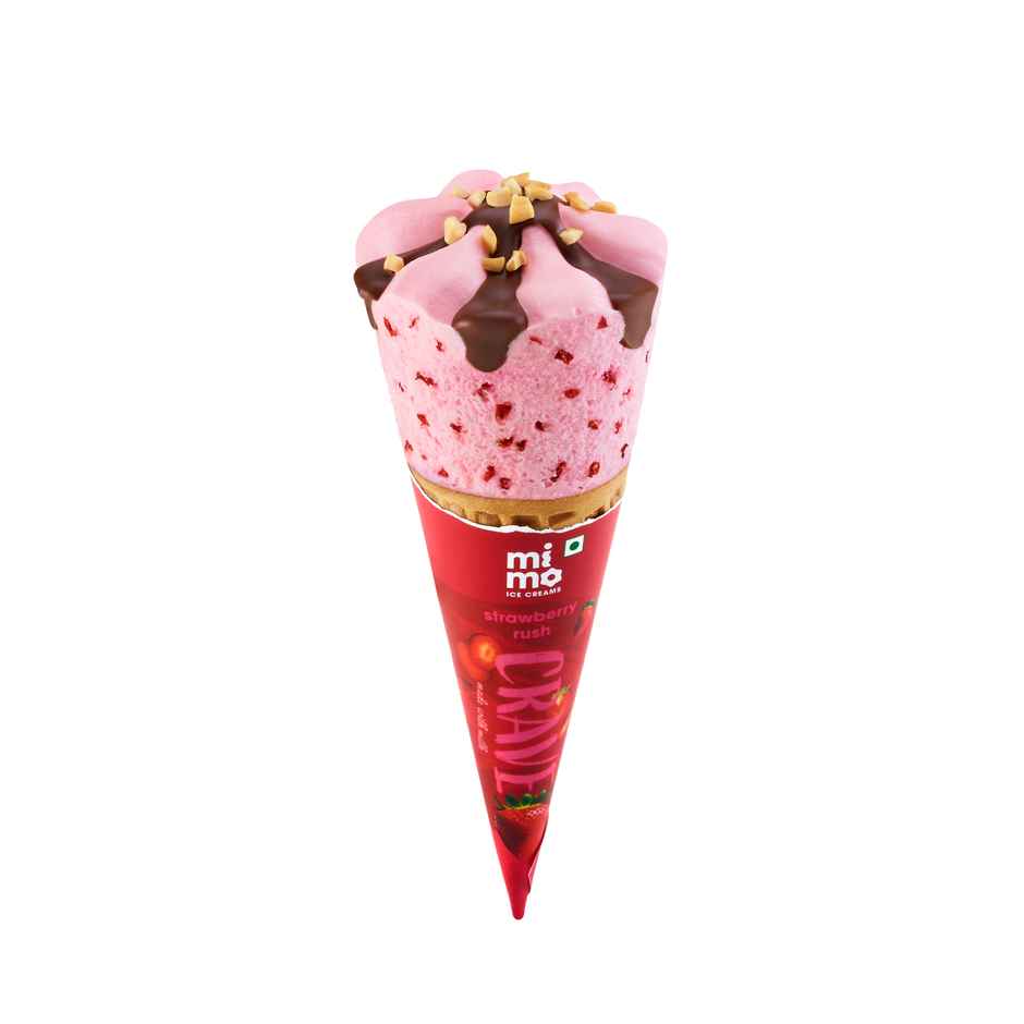 Mimo Crave Cone Strawberry Rush Ice Cream