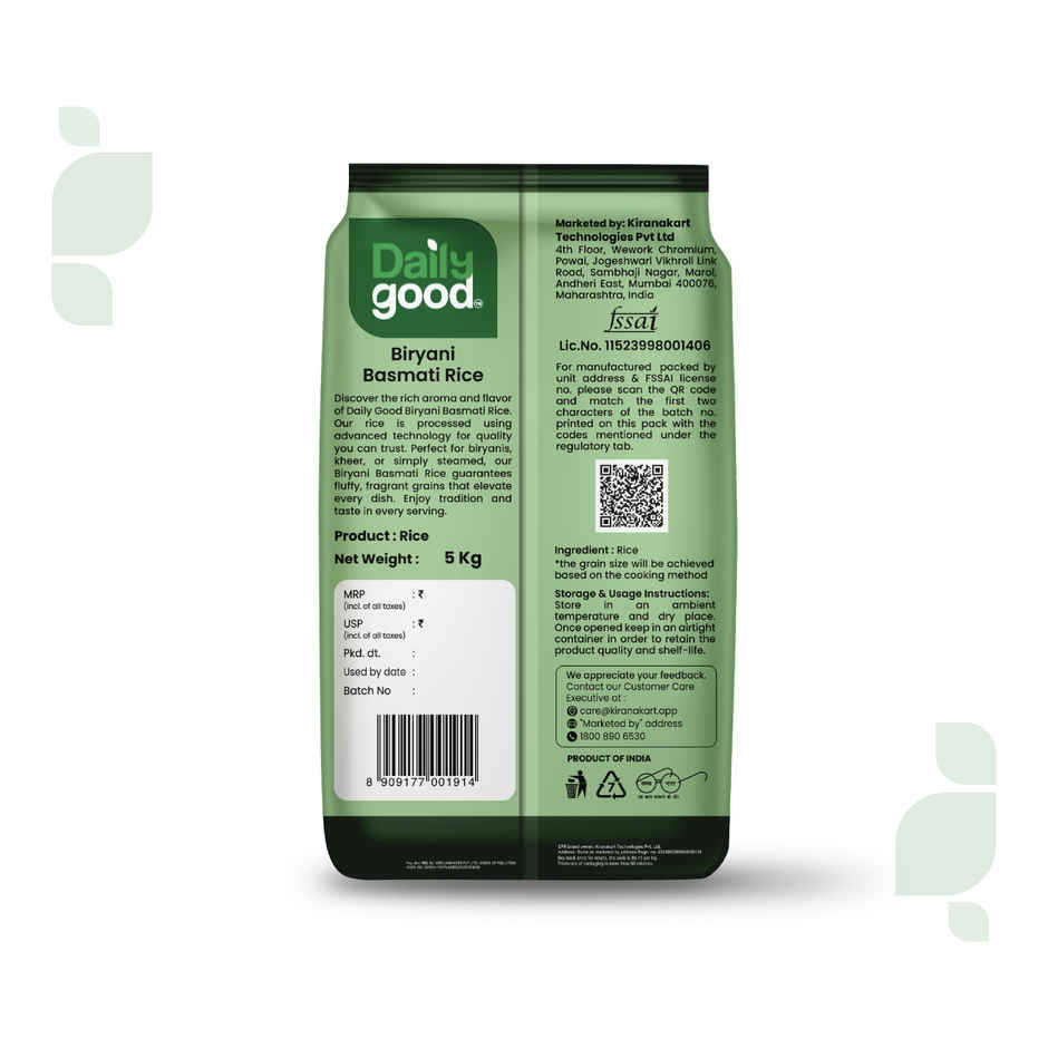 Daily Good Biryani Basmati Rice | Long Grain