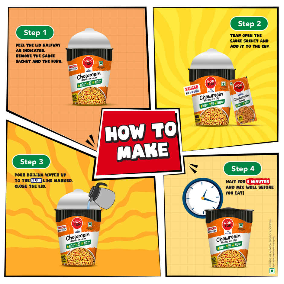 Wok Tok by Veeba Chowmein Noodles in a Cup