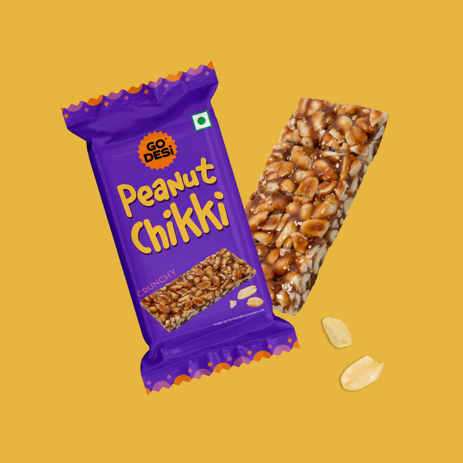 GO DESi Crunchy Peanut Chikki Bar