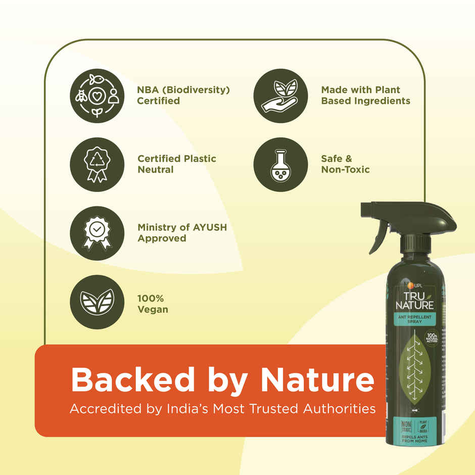 Tru Nature Herbal Ant Repellent Spray | Removes entire Ant Colony | Plant Based | Chemical Free