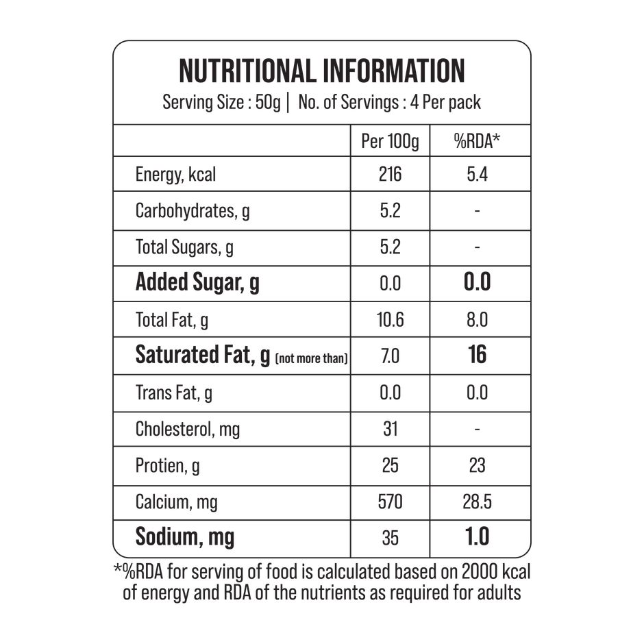Nandini Medium Fat Paneer