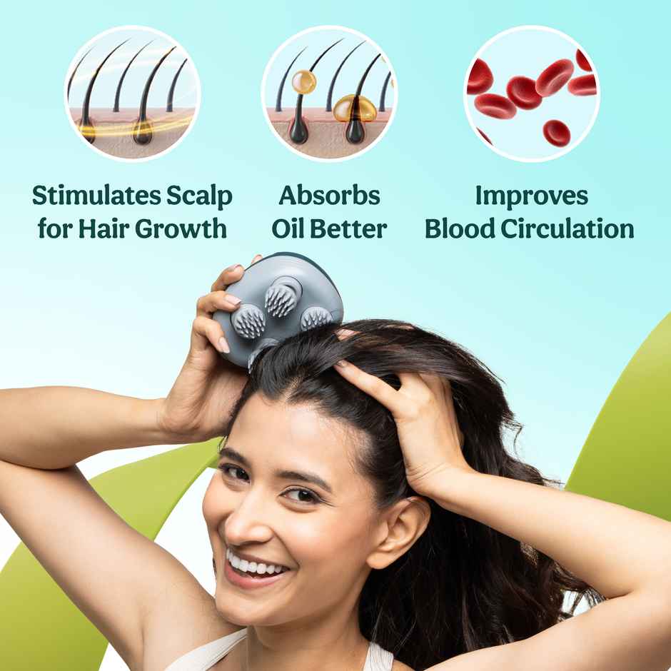 Caresmith Revive Scalp Massager: 96 Kneading Points Hair Growth and Relaxation in a Green Design