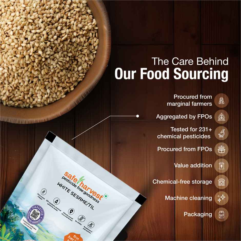 Safe Harvest White Sesame | Til - Pesticide Free