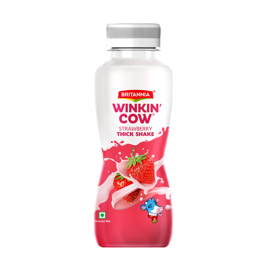 Winkin Cow Britannia Strawberry Milkshake Pet