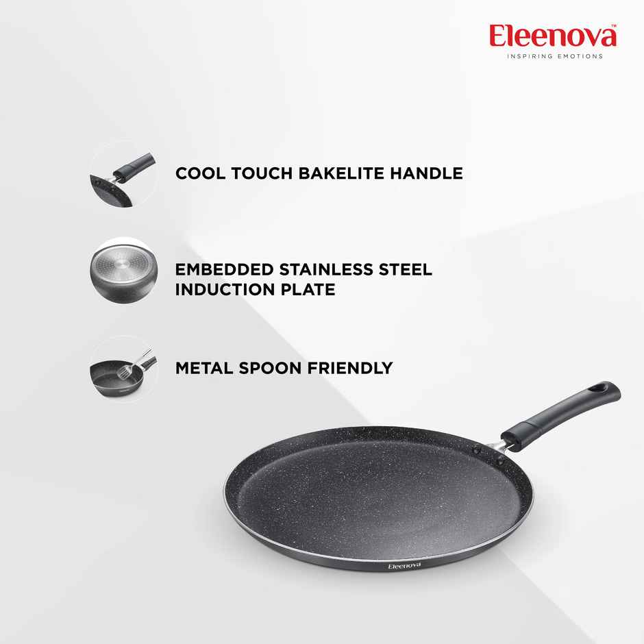 Eleenova Aspire Non | Stick Cookware | Flat Tawa 28 Cm