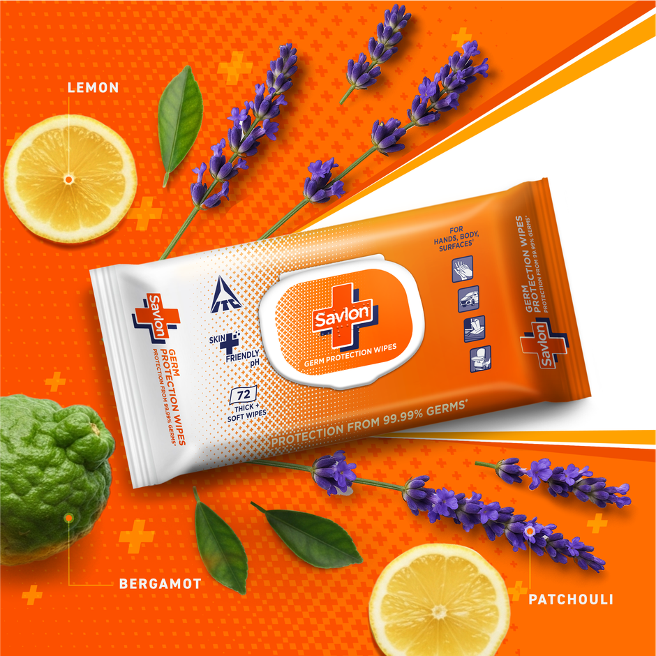 Savlon Germ Protection Wet Wipes | Thick & Soft, Multipurpose Wipes with Skin Friendly pH