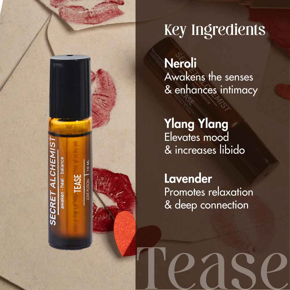 Secret Alchemist Tease Love Potion - Aphrodisiac for Mood Enhancement, Vitality & Performance