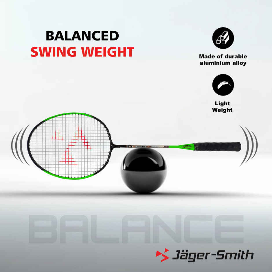 Jager Smith PB 2000 Combo with Feather Shuttles Net and Cover | Green