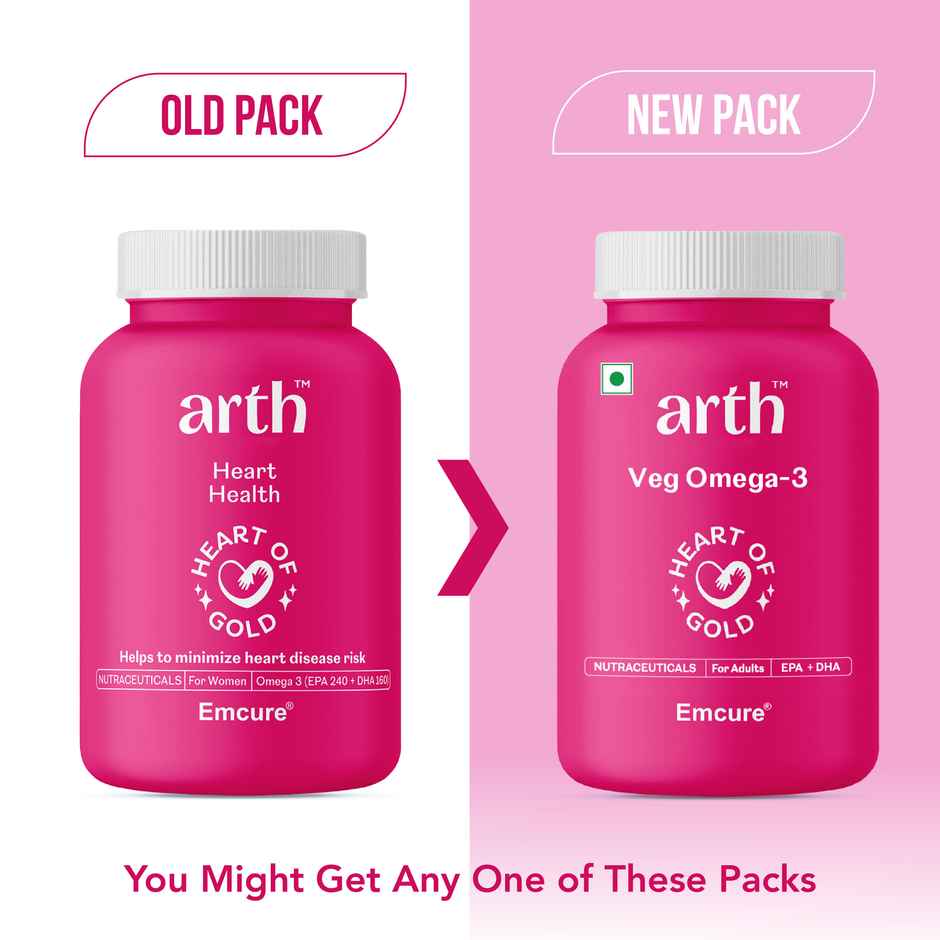 Arth By Emcure Heart Health Supplement | Omega 3 for Cardiovascular & Cholesterol Care