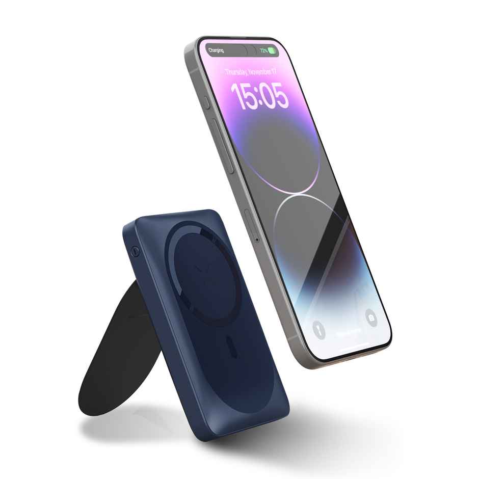 URBN 10000 mAh Kick Stand Wireless Magsafe Power Bank (Blue)