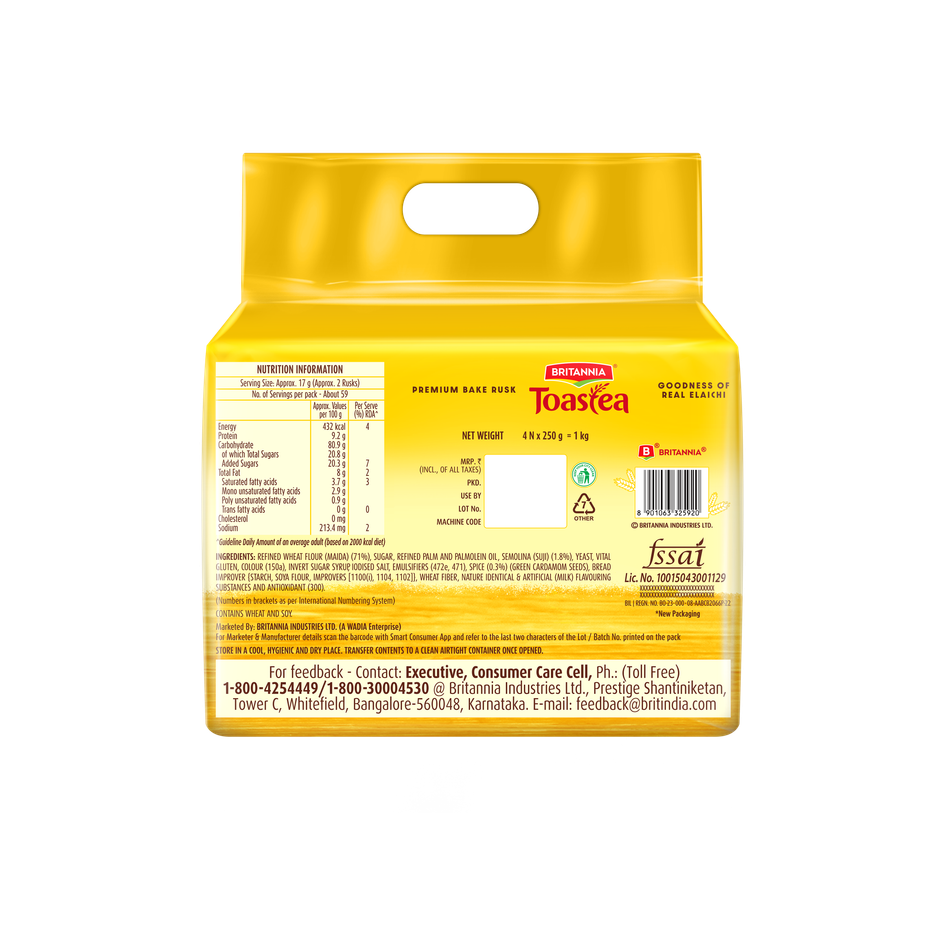 Britannia Toastea Premium Bake Rusk Family Pack