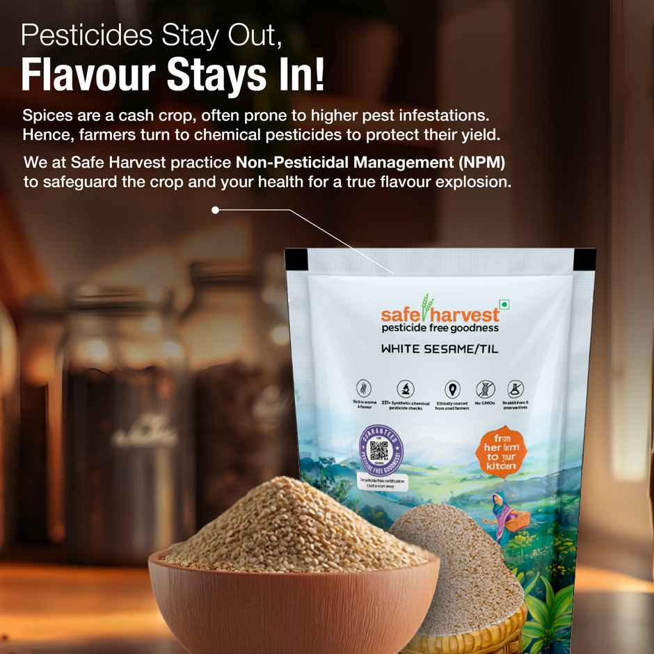 Safe Harvest White Sesame | Til - Pesticide Free