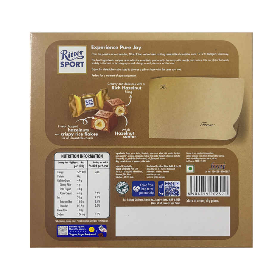 Ritter Sport Hazelnut Imported Chocolate Gift Box