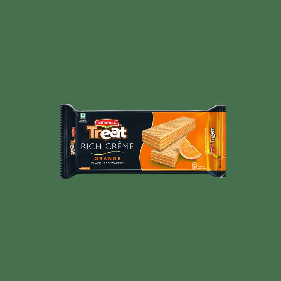 Britannia Treat Rich Creme Flavoured Wafers Orange Wafer | Combo