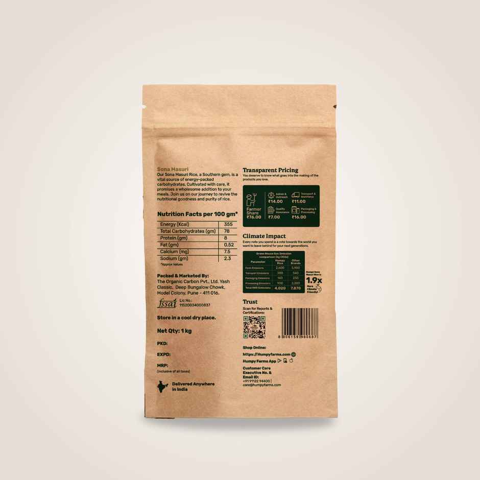 Humpy Farms Sona Masuri Rice
