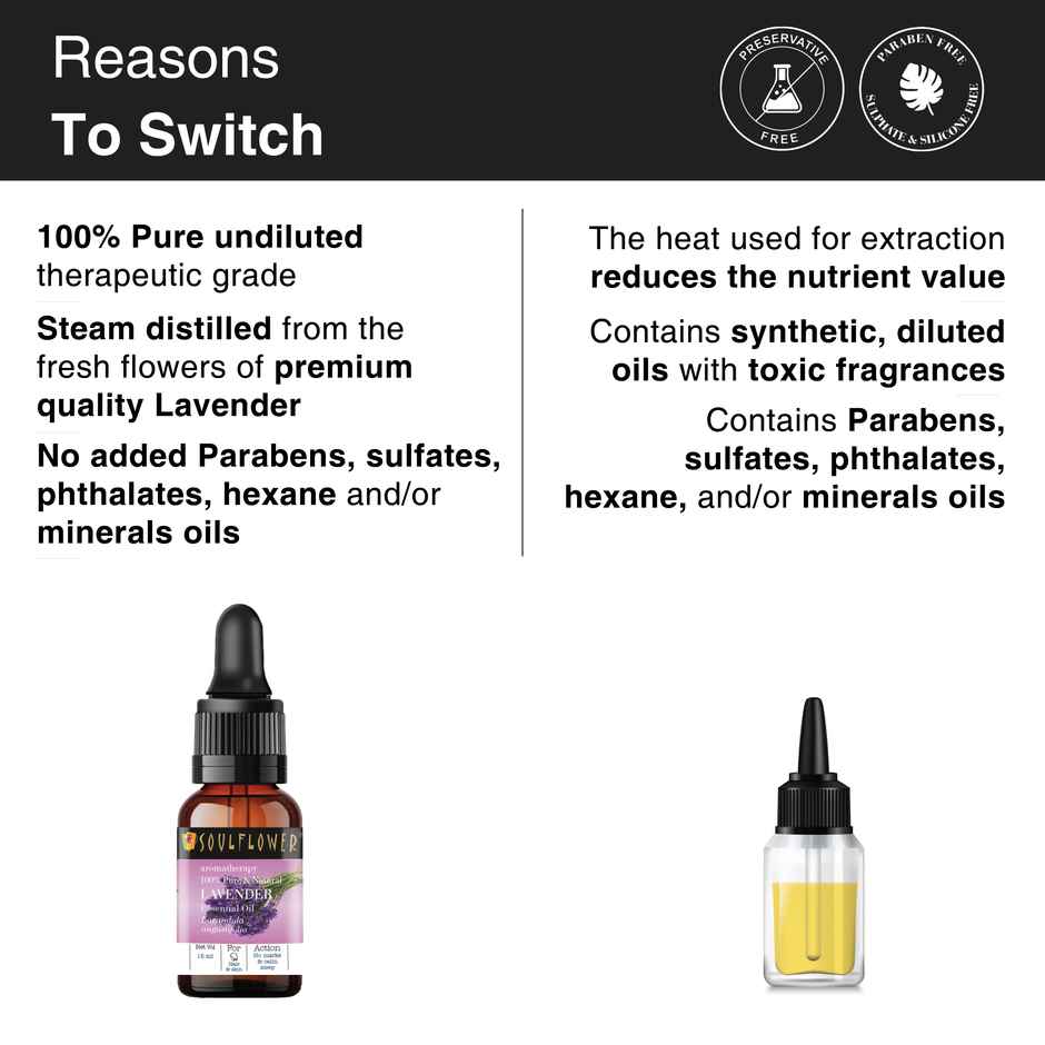 Soulflower Rosemary Essential Oil(15ml) & Soulflower Lavender Essential Oil(15ml) Combo