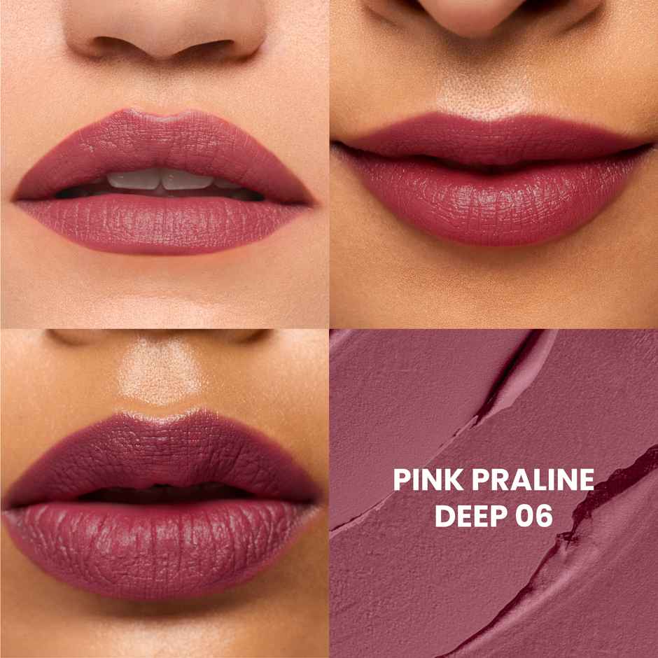 Typsy Beauty Cocoa Peptide Velvet Matte Lipstick Pink Praline Deep |  Hydrating | Bullet Lipstick