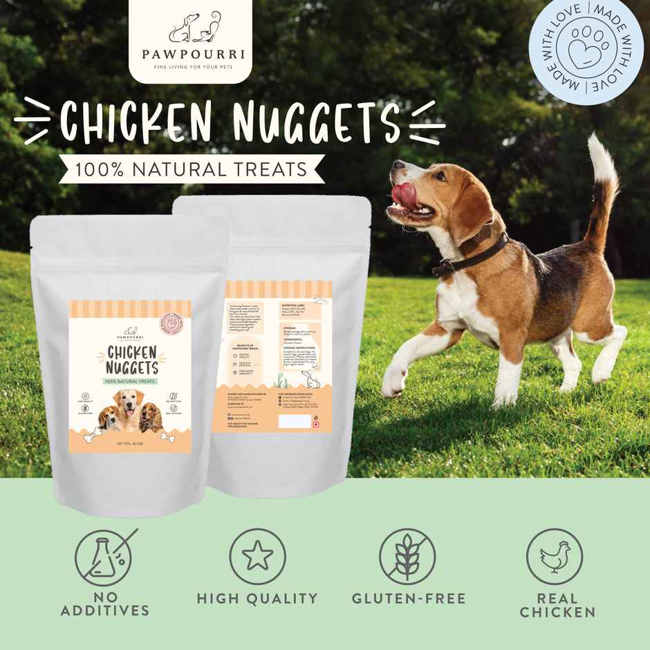 Pawpourri Natural Dog Treats - Chicken Nuggets