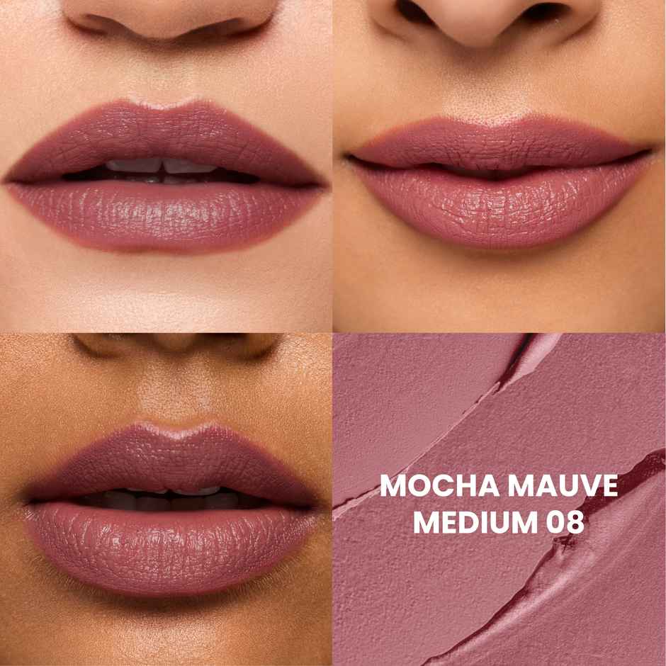 Typsy Beauty Cocoa Peptide Velvet Matte Lipstick Mocha Mauve Medium | Hydrating | Bullet Lipstick