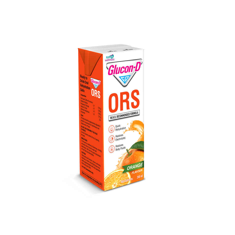 Glucon D ORS Energy Drink Orange Flavour with Electrolytes