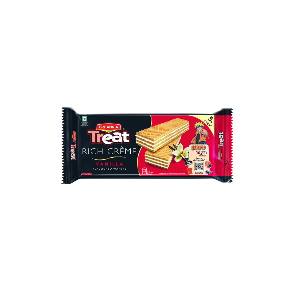 Britannia Treat Creme Vanilla Flavoured Wafer Biscuit