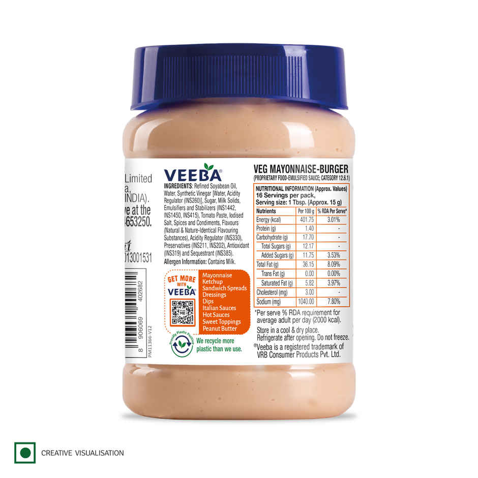 Veeba Veg Mayonnaise Burger