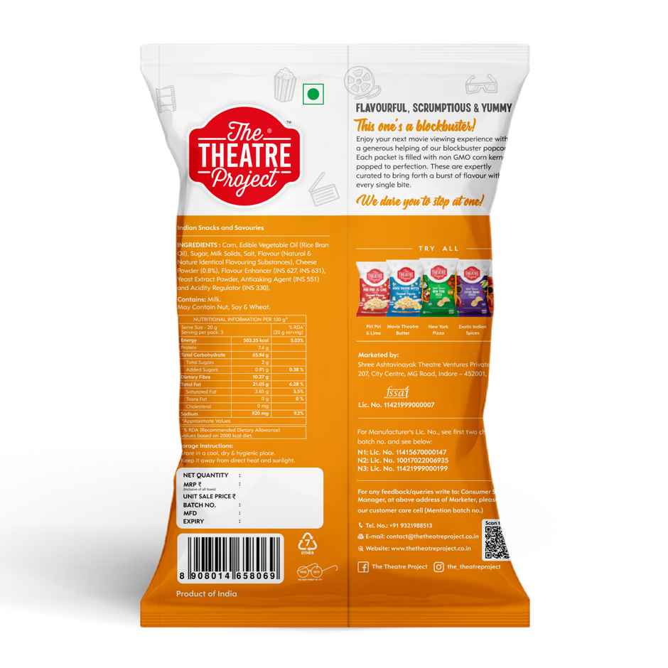 TTP Gourmet Popcorn | Cheddar Cheese | Cheesy & Crunchy Combo