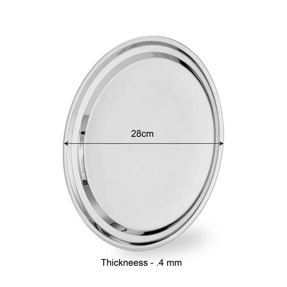 Wonderchef Venice Stainless Steel Plate | Stackable | Food Grade