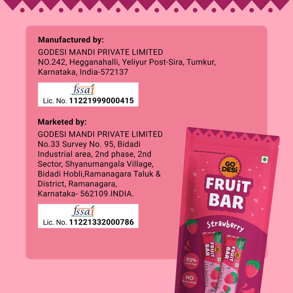 GO Desi Strawberry Fruit Bar