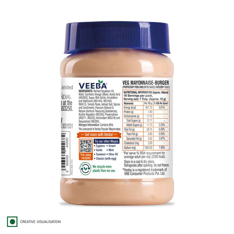 Veeba Veg Mayonnaise Burger