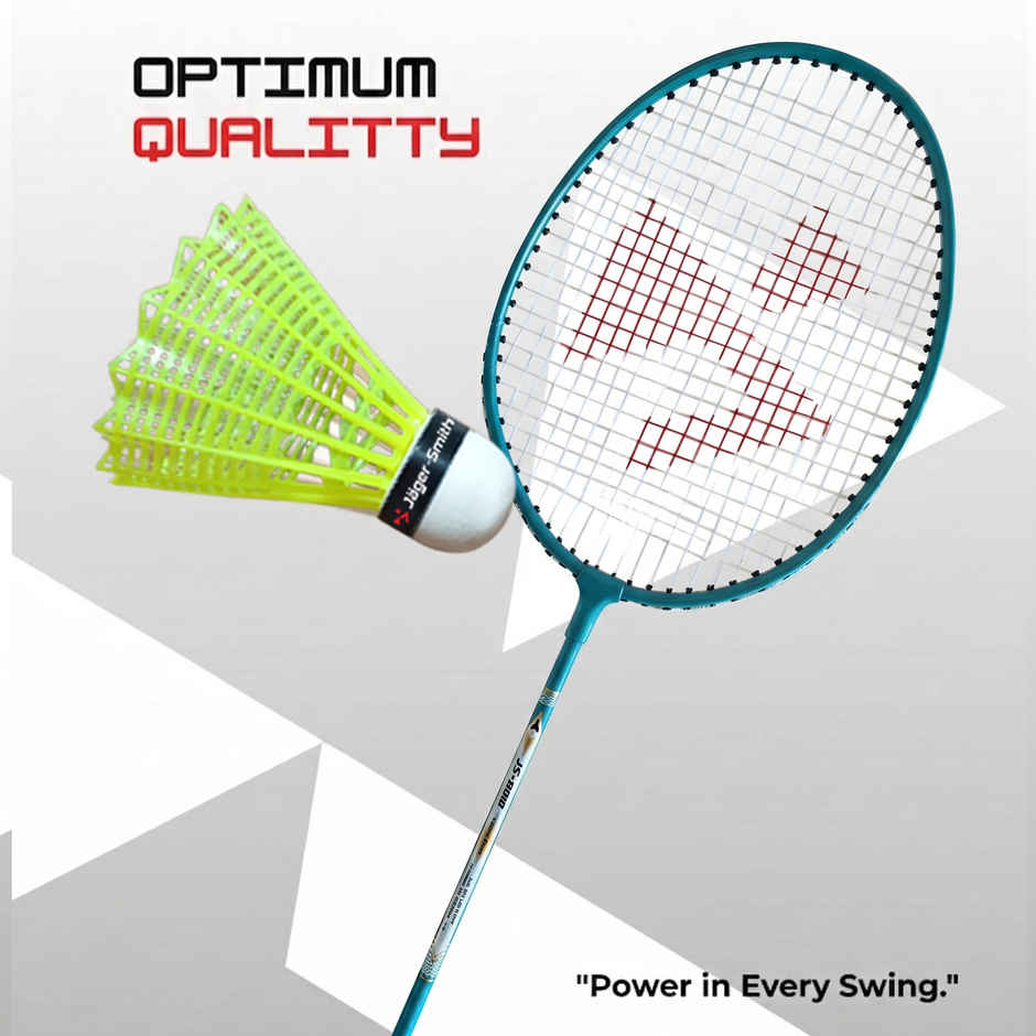 Jager Smith JS1000 Aluminium Badminton Racquet | Turquoise Blue