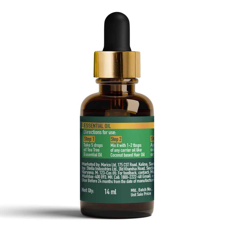 Parachute Advansed Tea Tree Essential Oil | 100% Pure| For Dandruff Control & Glowing Skin