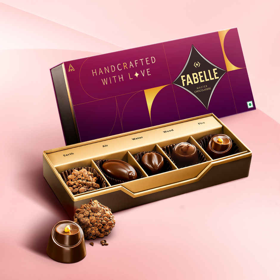 Fabelle Elements Pralines 5 Handcrafted Dark Chocolates