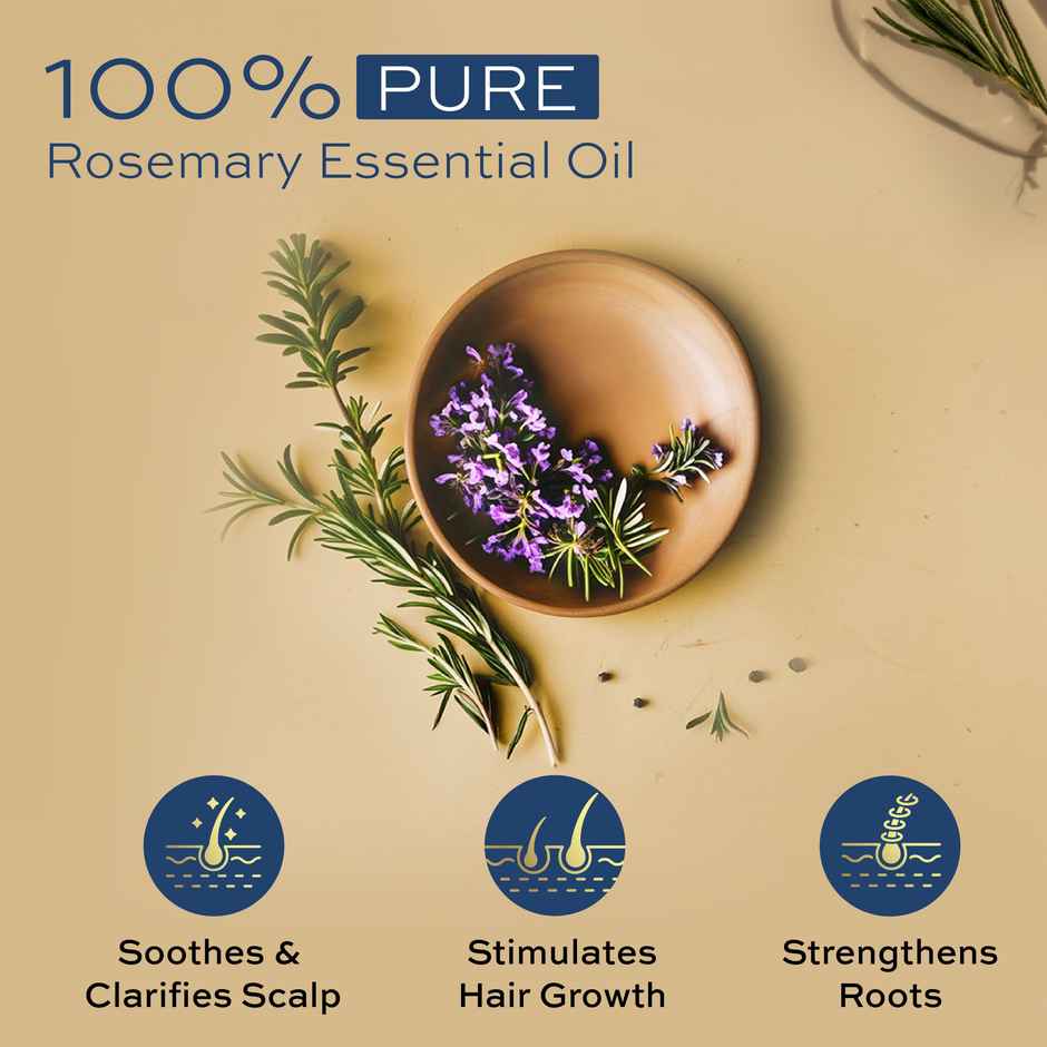 Parachute Advansed Rosemary Essential Oil | 100% Pure | For Thick & Voluminous Hair