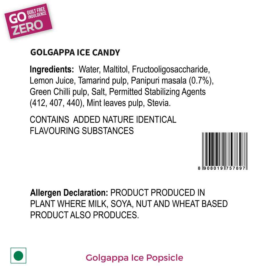 Go Zero - Golgappa Low Calorie Ice Popsicle