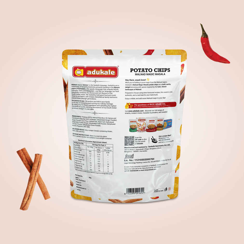 Adukale Potato Chips Malnad Magic Masala