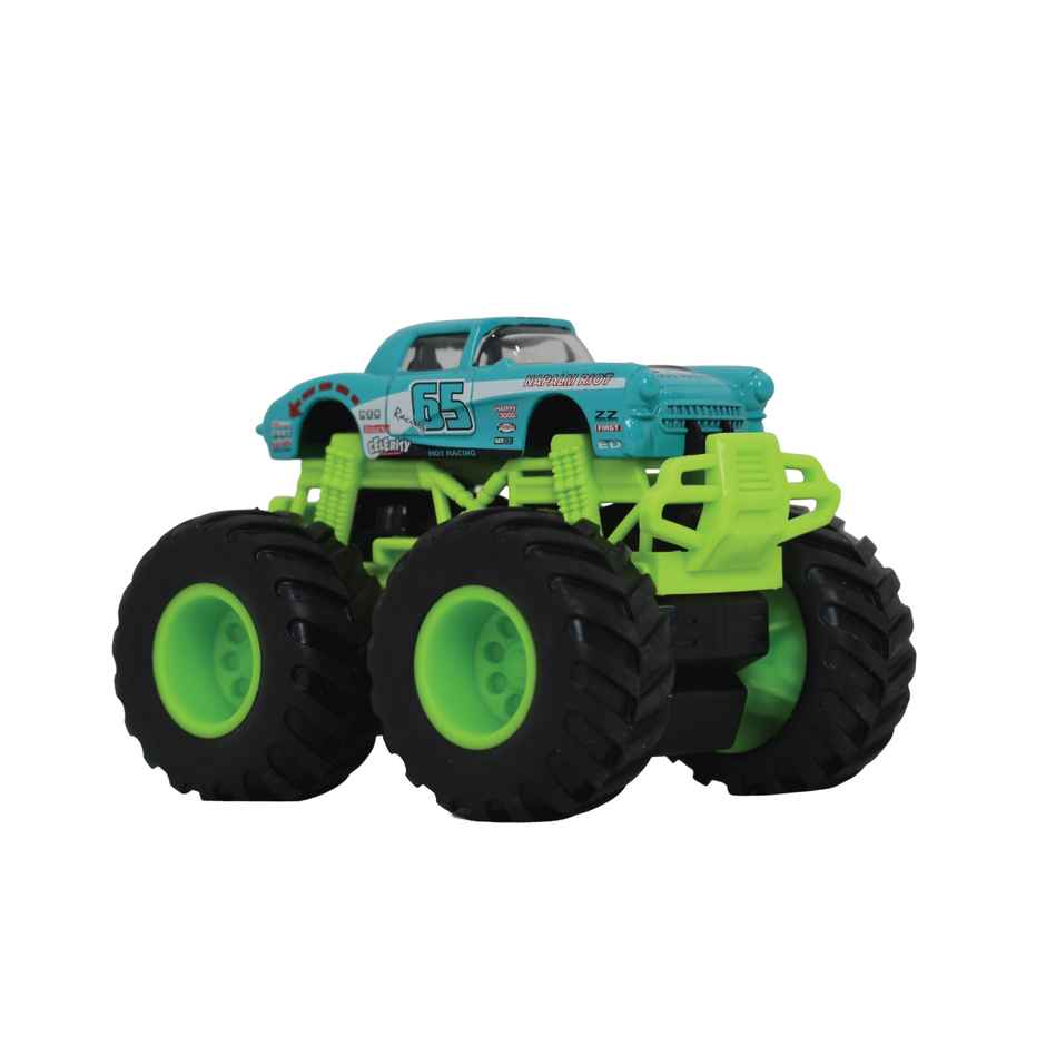 Tak Tak Toys 1:64 Die Cast Turbo Pull Pack Truck Toy Monster Car with Metal Body for Kids Action 09