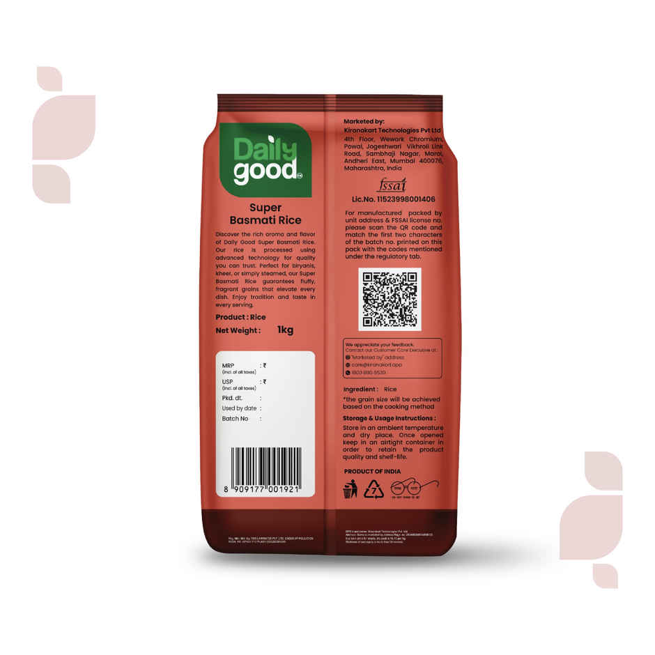 Daily Good Super/Pulav Basmati Rice