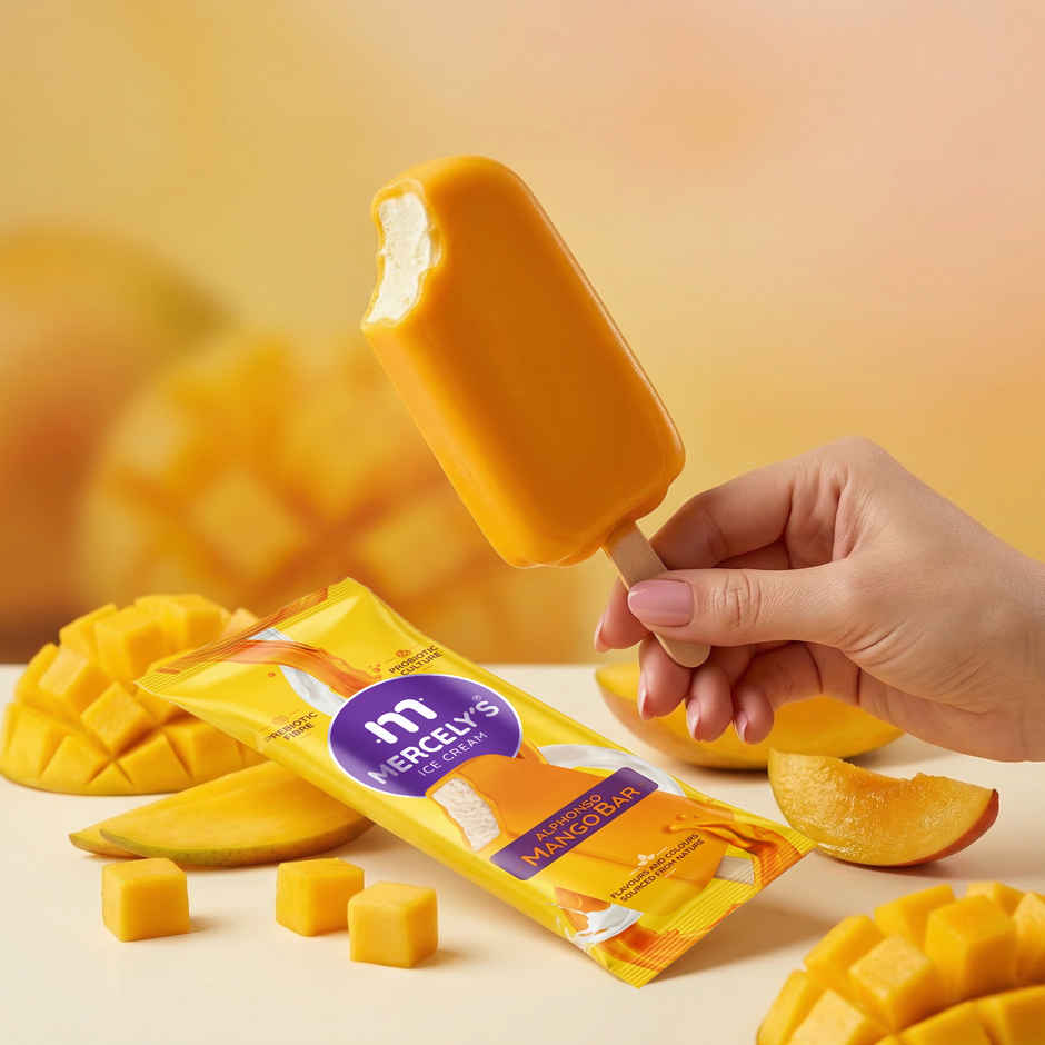 Mercely's Alphonso Mango Bar Ice Cream Stick