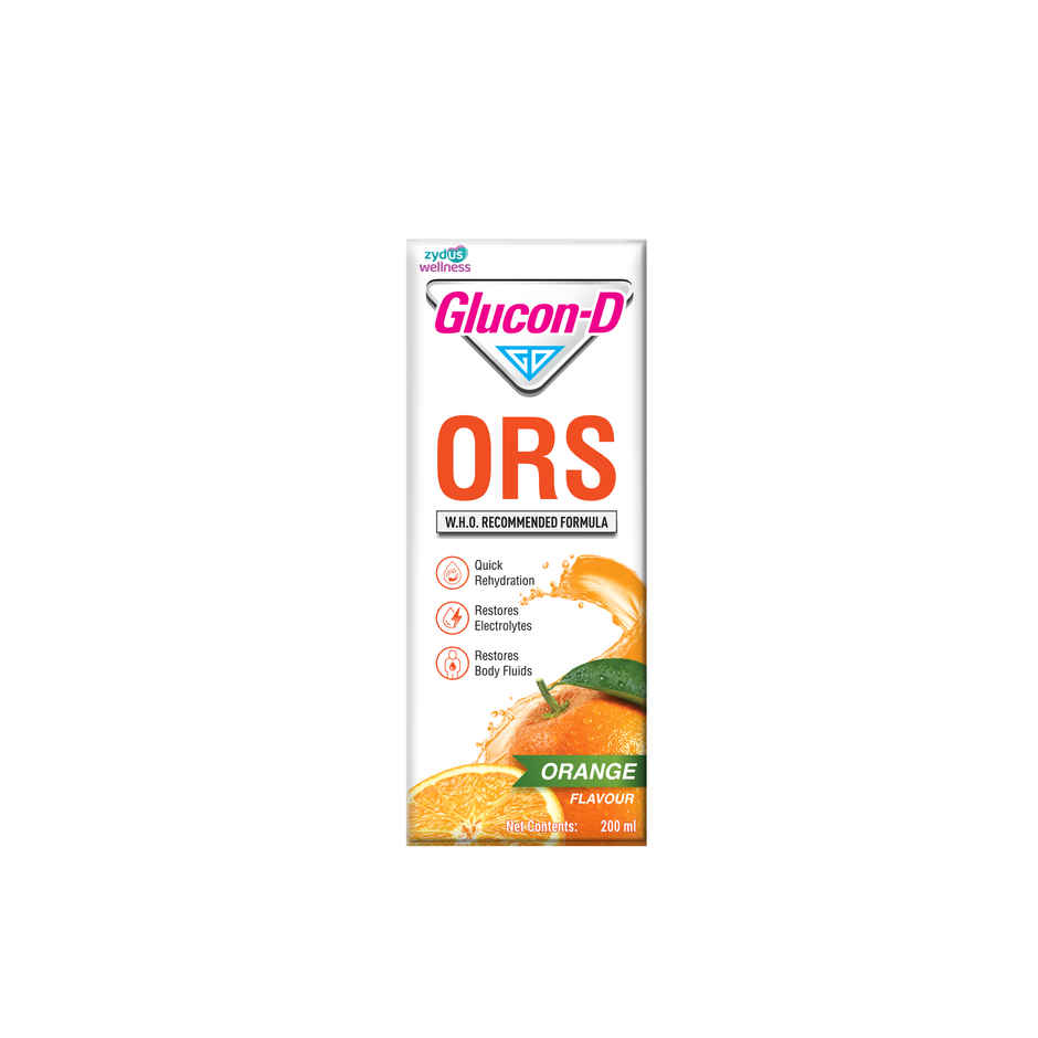 Glucon D ORS Energy Drink Orange Flavour with Electrolytes