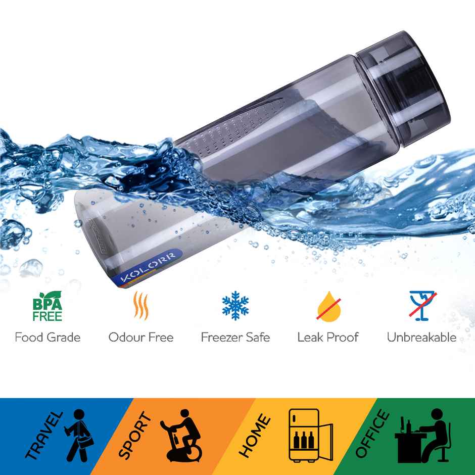 Kolorr Vibe 1L Multi-Pack of 4 bottles for family hydration | Assorted