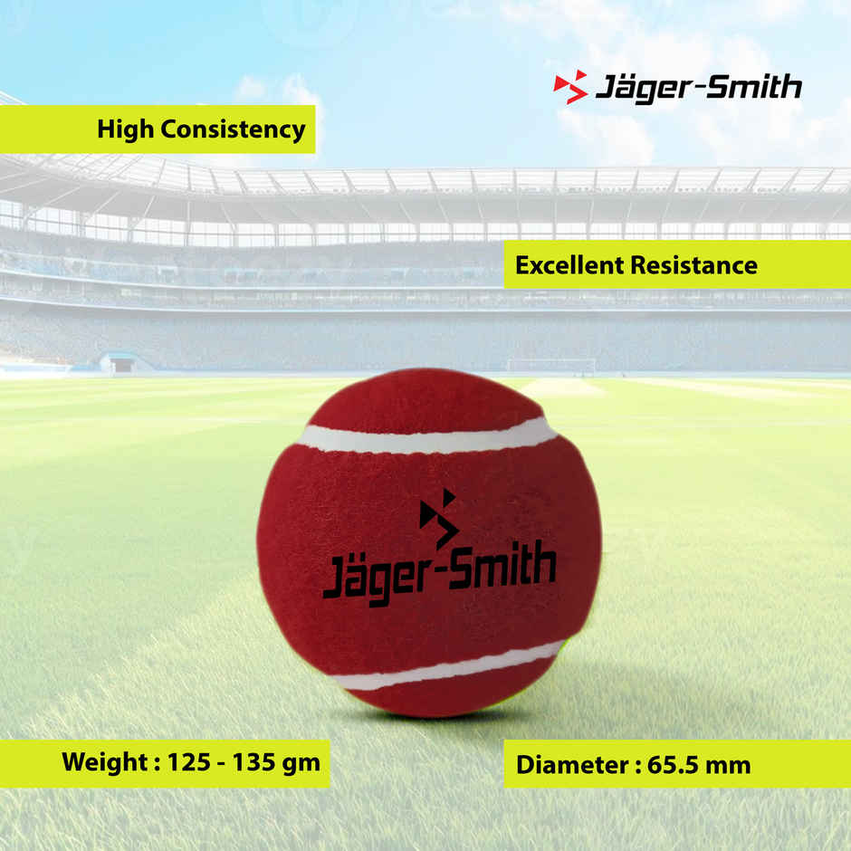 Jager Smith Cricket Tennis Ball | Red