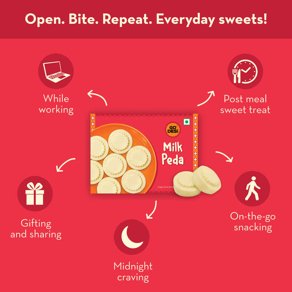 Kaju Katli Classic | Kaju Barfi | Sweets | By Go Desi (200g) & Go Desi Milk Malai Peda (200g) Combo