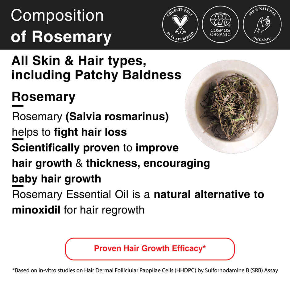 Soulflower Pure And Natural Rosemary Lavender Healthy Hair Oil(120ml) & Soulflower Rosemary Essential Oil(15ml) Combo