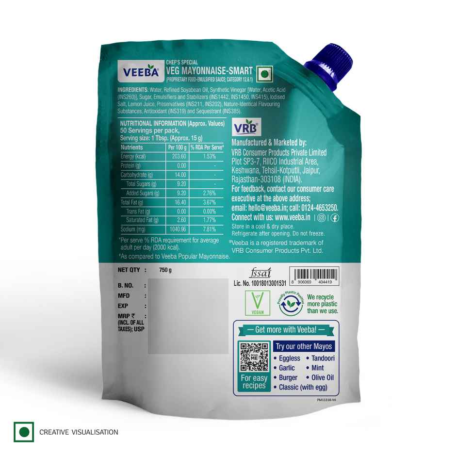 Veeba Chef'S Special Veg Mayonnaise Smart